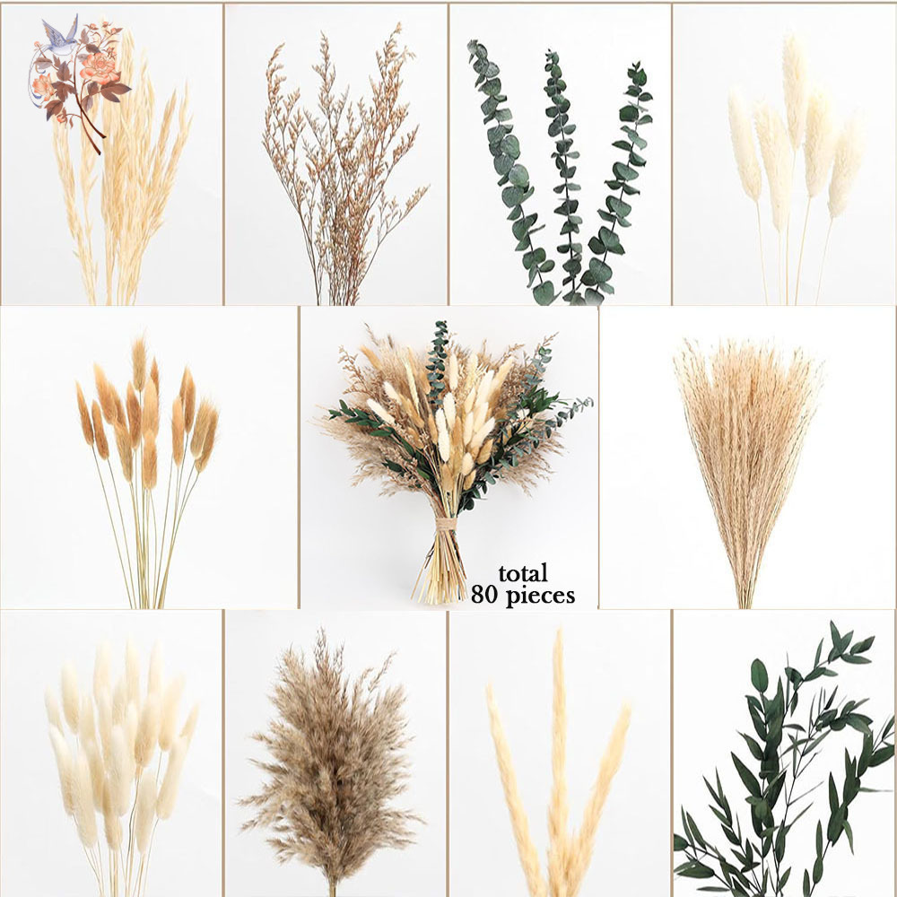 80Pcs Natural Dried Flowers Bo - Eucalyptus Preserved recension och pris